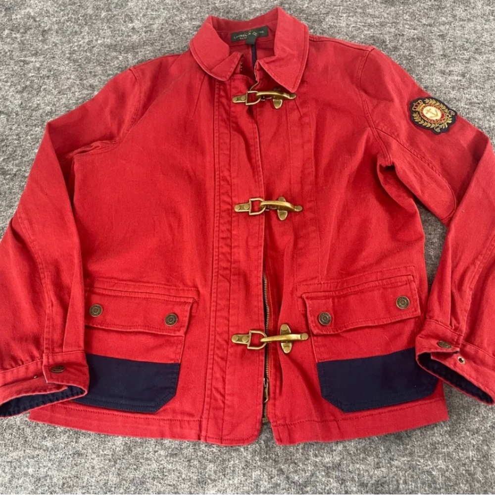 Ralph Lauren Jeans Red Fireman Zip Jacket Small